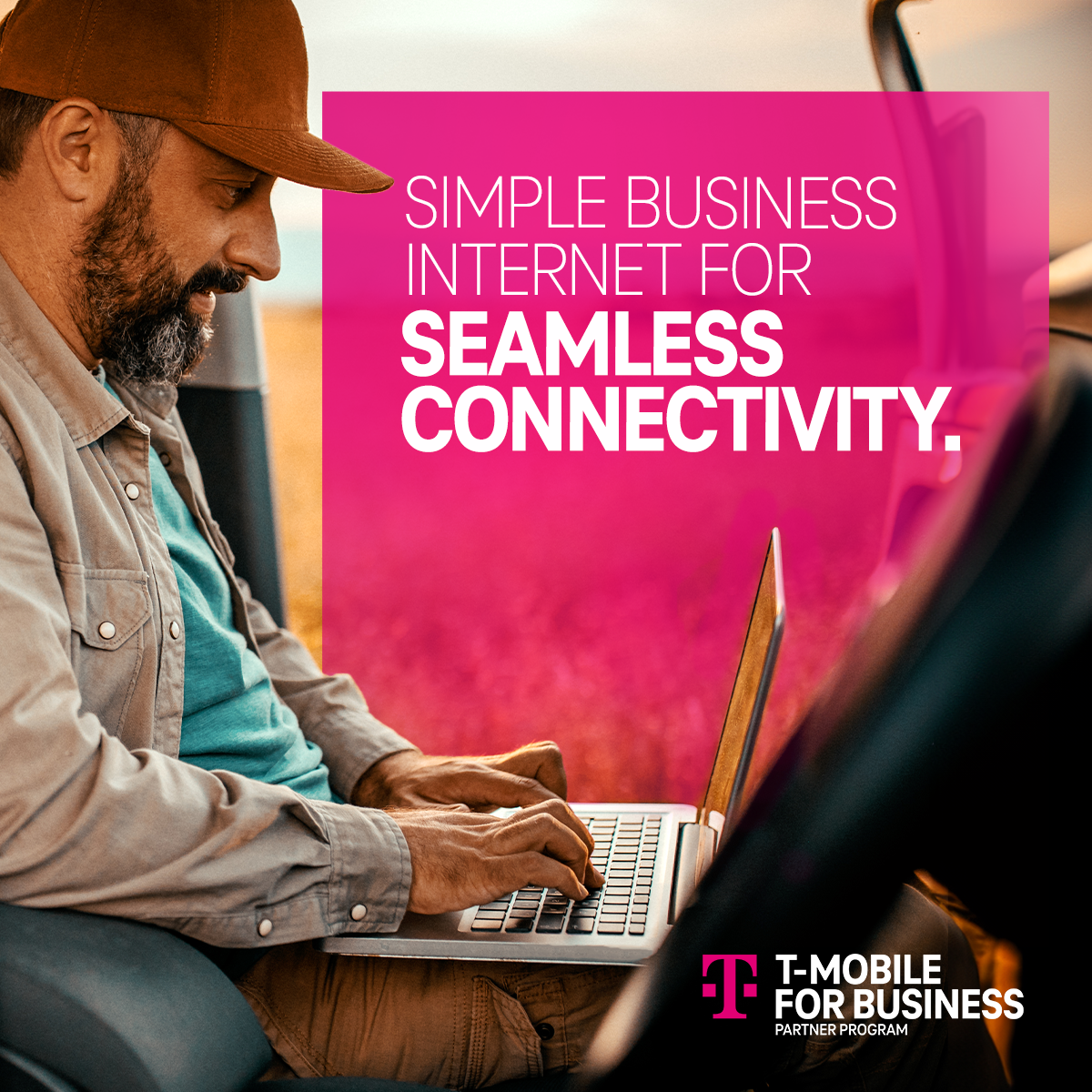 Business Internet campaign art reading Simple business internet for seamless connectivity